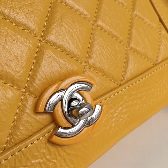 Chanel Bi Quilted Vintage Bag Yellow