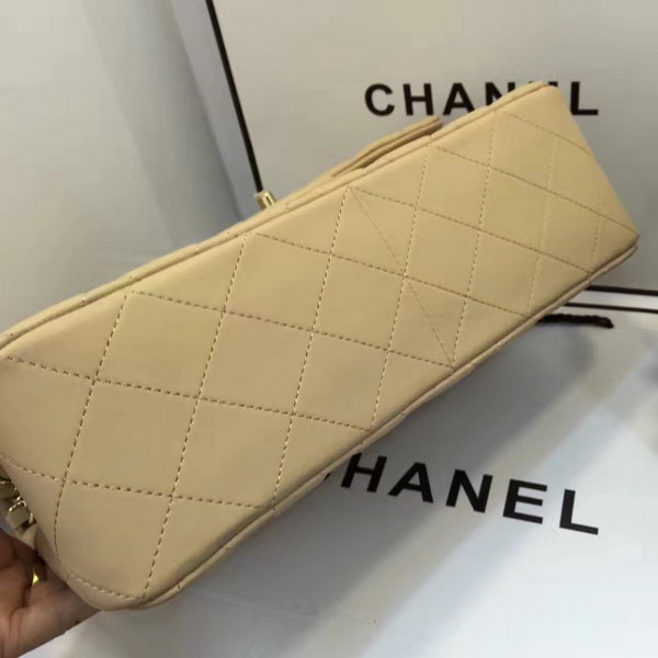 Chanel Big Flap Bag in Beige Lambskin with Gold Hardware For Sale