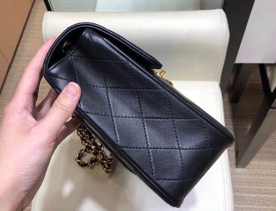 Chanel Big Flap Bag in Black Lambskin