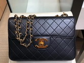 Chanel Big Flap Bag in Black Lambskin