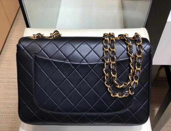 Chanel Big Flap Bag in Black Lambskin