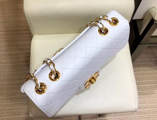 Chanel Big Flap Bag in White Lambskin