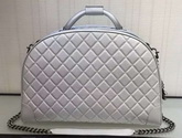 Chanel Bowling Bag Metallic Calfskin Silver for Sale