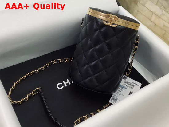 Chanel Box Bag Lambskin Gold Metal Black Ref AS2641 Replica