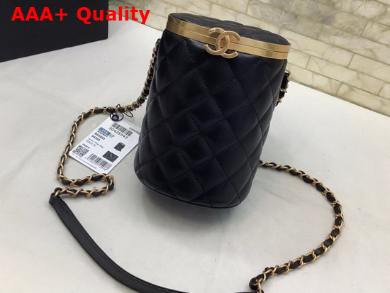 Chanel Box Bag Lambskin Gold Metal Black Ref AS2641 Replica