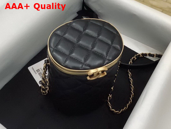 Chanel Box Bag Lambskin Gold Metal Black Ref AS2641 Replica