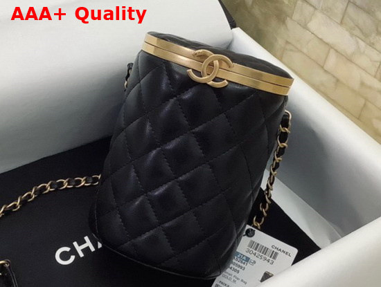 Chanel Box Bag Lambskin Gold Metal Black Ref AS2641 Replica