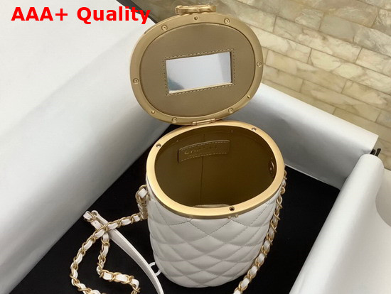 Chanel Box Bag Lambskin Gold Metal White Ref AS2641 Replica