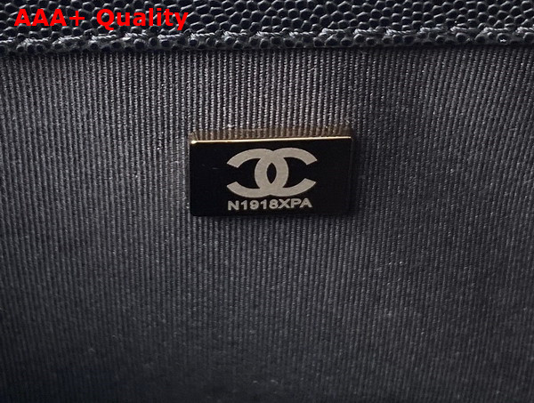 Chanel Boy Chanel Flap Bag with Handle Black Grained Shiny Calfskin and Gold Tone Metal Replica