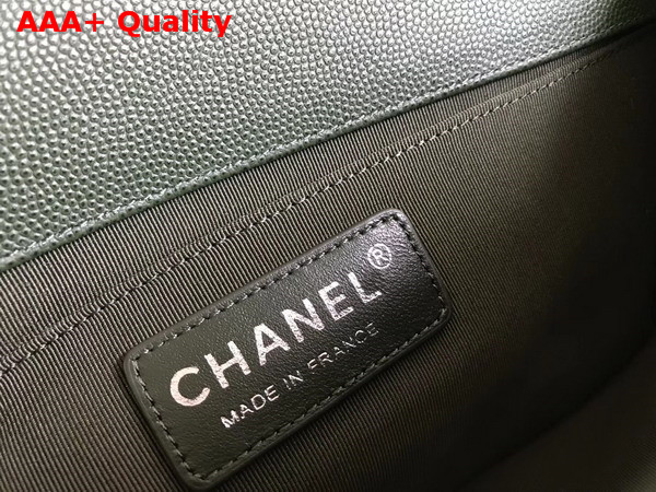 Chanel Boy Chanel Handbag Chevron Green Grained Calfskin Replica