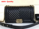 Chanel Boy Chanel Handbag Grained Calfskin Braid Gold Tone Metal Black Replica