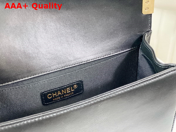 Chanel Boy Chanel Handbag Lambskin Gold Tone Metal Black Ref A67086 Replica