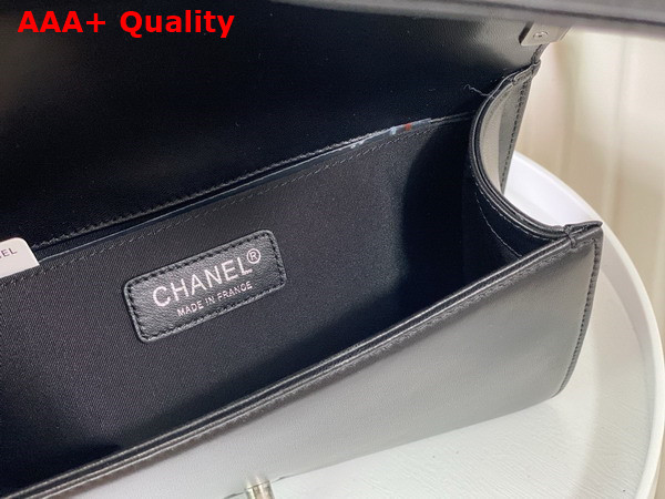 Chanel Boy Chanel Handbag Lambskin Ruthenium Finish Metal Black Ref A67086 Replica