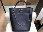 Chanel Bucket Bag in Black Calfskin AS0577