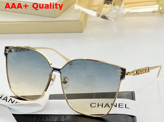 Chanel Butterfly Frame Metal Sunglasses Tea Color Replica