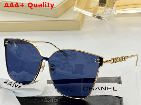 Chanel Butterfly Frame Metal Sunglasses Tea Color Replica