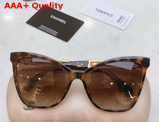 Chanel Butterfly Sunglasses Camelia Decoration Black Replica