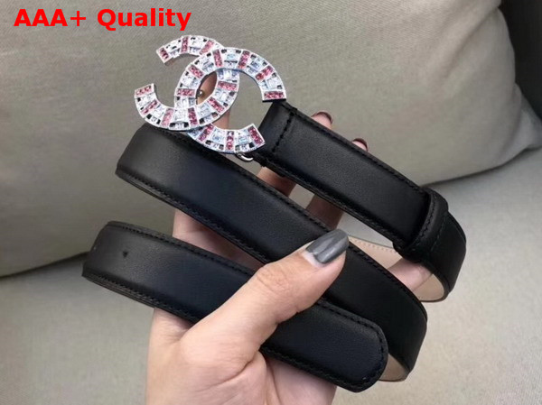 Chanel CC Buckle Belt in Black Calfskin Replica