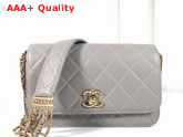 Chanel Cambon Flap Bag in Grey Lambskin Replica