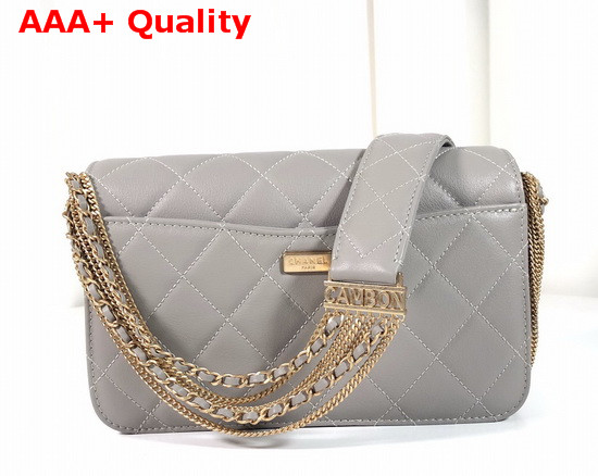 Chanel Cambon Flap Bag in Grey Lambskin Replica