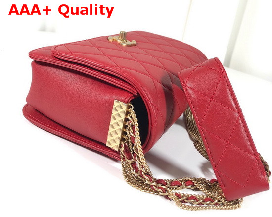 Chanel Cambon Flap Bag in Red Lambskin Replica