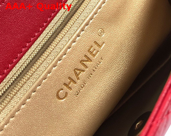 Chanel Cambon Flap Bag in Red Lambskin Replica