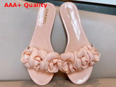 Chanel Camelia Mules in Pink PVC Replica