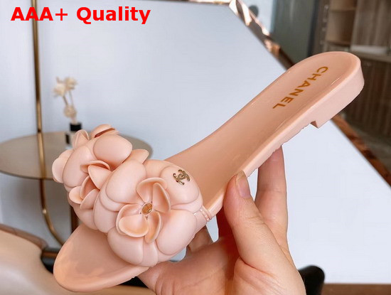 Chanel Camelia Mules in Pink PVC Replica