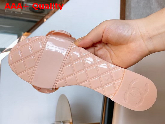 Chanel Camelia Mules in Pink PVC Replica