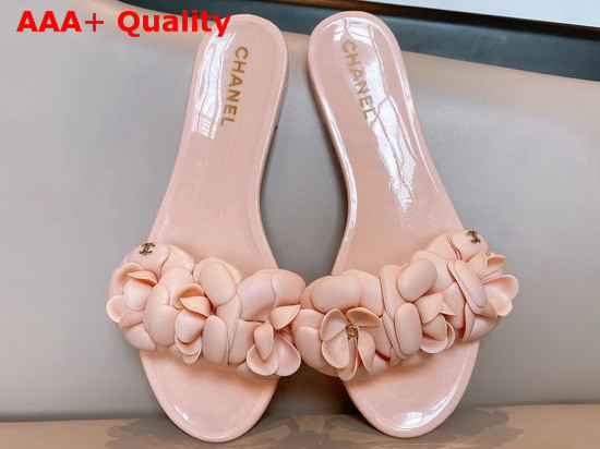 Chanel Camelia Mules in Pink PVC Replica