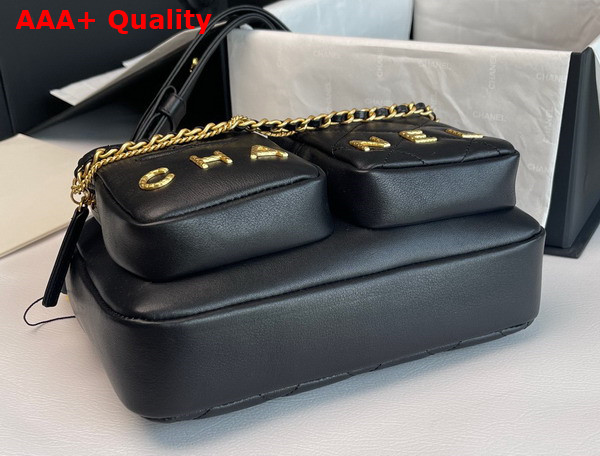 Chanel Camera Bag in Black Calfskin Replica