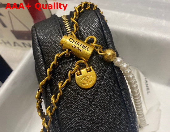 Chanel Camera Bag in Black Grained Calfskin Replica