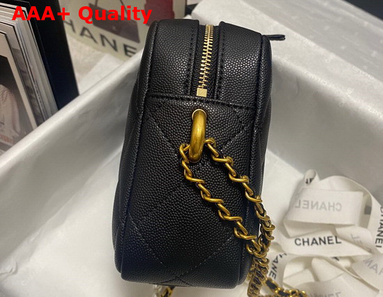 Chanel Camera Bag in Black Grained Calfskin Replica