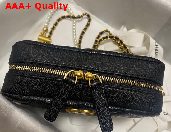 Chanel Camera Bag in Black Grained Calfskin Replica