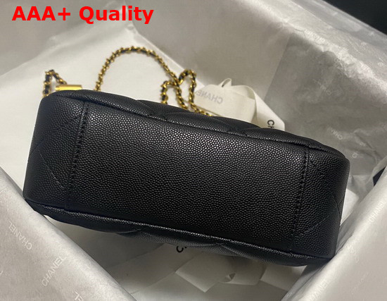 Chanel Camera Bag in Black Grained Calfskin Replica