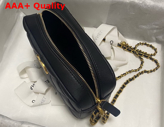 Chanel Camera Bag in Black Grained Calfskin Replica