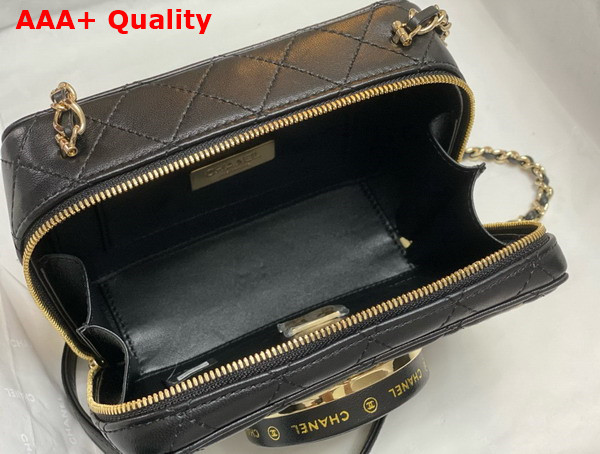 Chanel Camera Bag in Black Lambskin Gold Tone Metal Ref AS4817 Replica