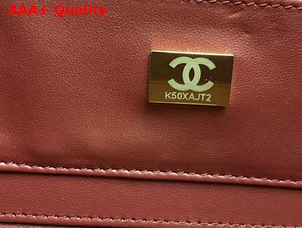 Chanel Camera Bag in Burgundy Lambskin Gold Tone Metal Ref AS4817 Replica