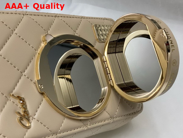 Chanel Camera Bag in Dark Beige Lambskin Gold Tone Metal Ref AS4817 Replica