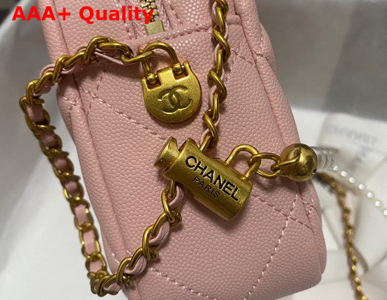 Chanel Camera Bag in Pink Grained Calfskin Replica