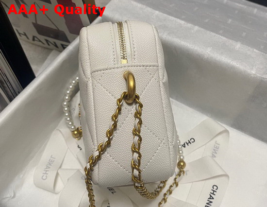 Chanel Camera Bag in White Grained Calfskin Replica