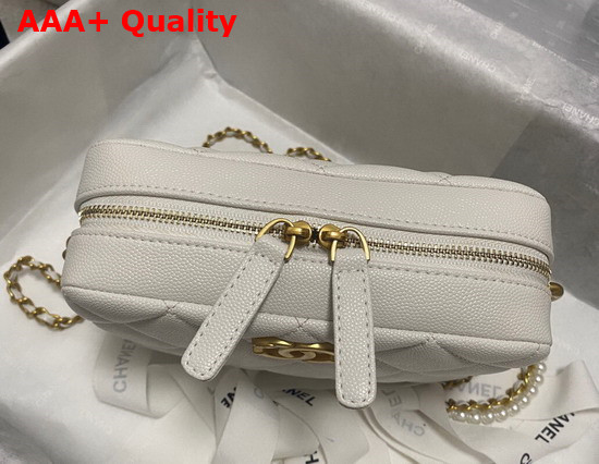 Chanel Camera Bag in White Grained Calfskin Replica