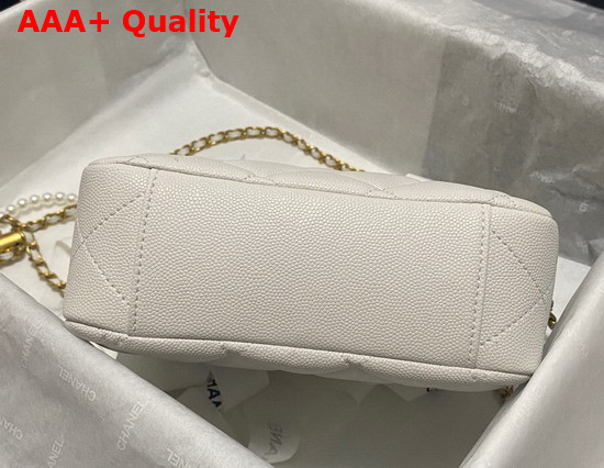 Chanel Camera Bag in White Grained Calfskin Replica