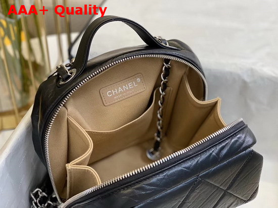 Chanel Camera Case Calfskin and Silver Tone Metal Black AS1323 Replica