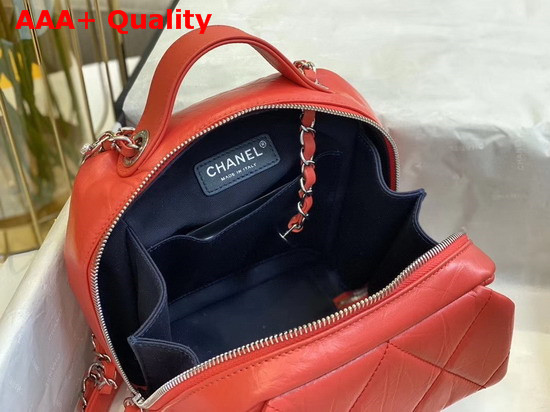 Chanel Camera Case Calfskin and Silver Tone Metal Red AS1323 Replica