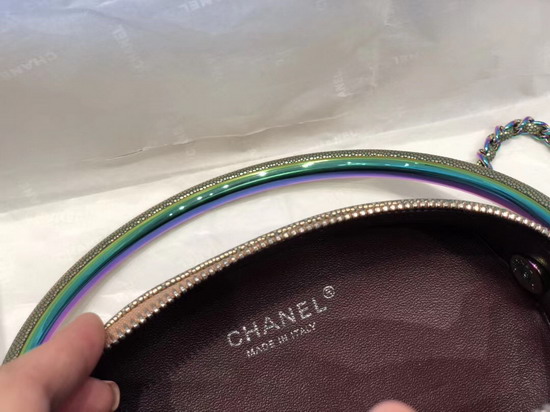 Chanel Camera Case Grained Metallic Lambskin and Rainbow Metal Copper AS0764