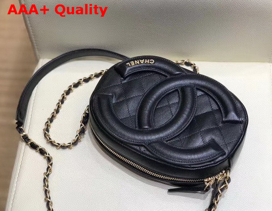 Chanel Camera Case Lambskin and Gold Tone Metal Black AS1757 Replica