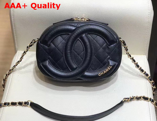 Chanel Camera Case Lambskin and Gold Tone Metal Black AS1757 Replica