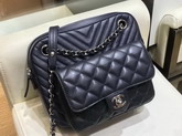 Chanel Camera Case Navy Blue and Black Calfskin