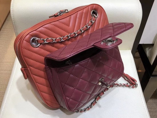 Chanel Camera Case Rust Burgundy